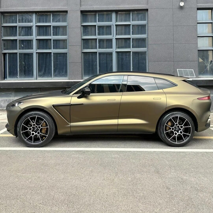 olive brown car wrap