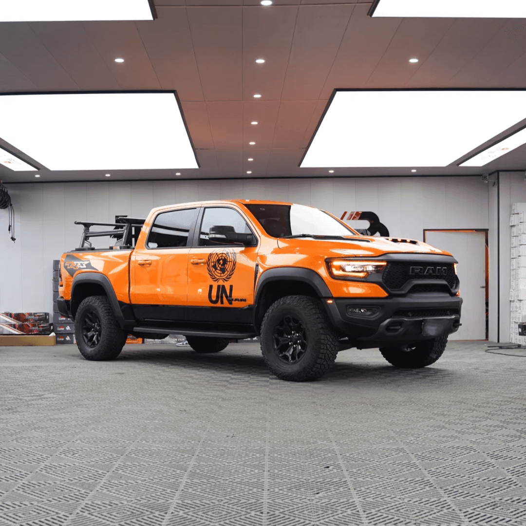 pearlescent orange car wrap