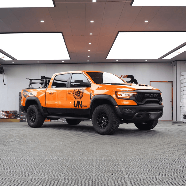 pearlescent orange car wrap