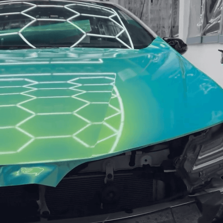 pearlescent tiffany blue car wrap