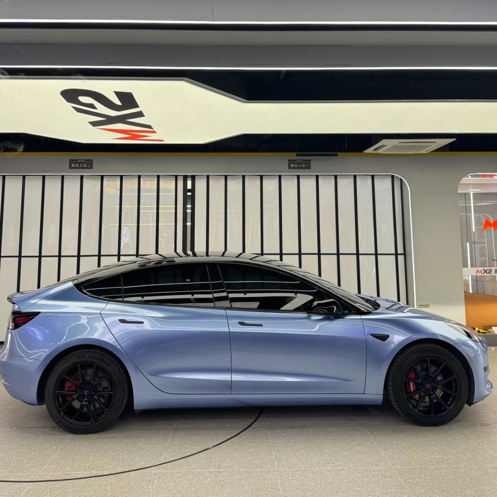 periwinkle blue car wrap