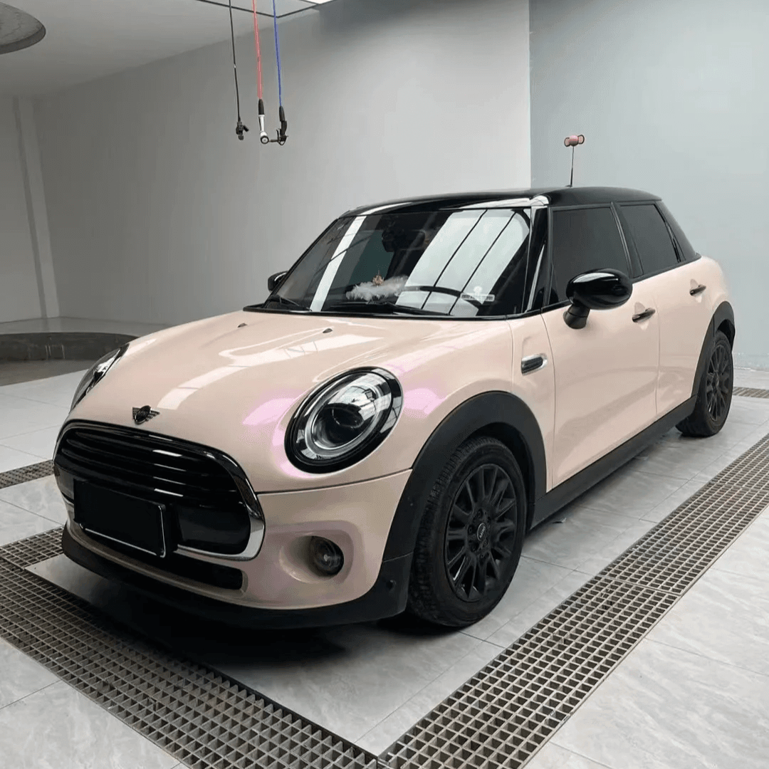 pink purple car wrap