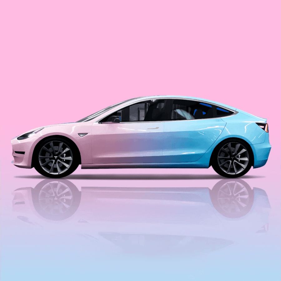 Gradient Color Vinyl Wrap, Two Tone Fade Car Wrap – yeswrap