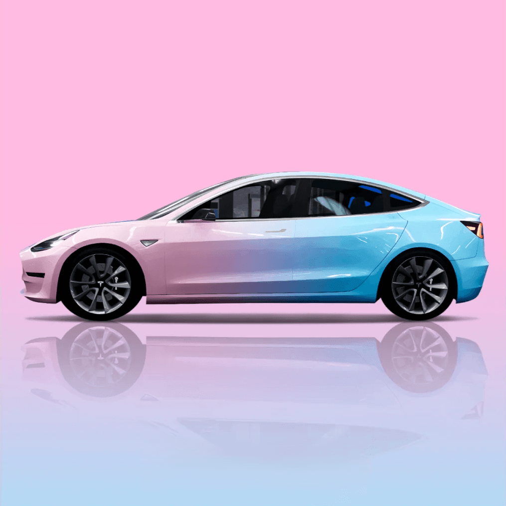 Pink Blue Gradient Vinyl Wrap