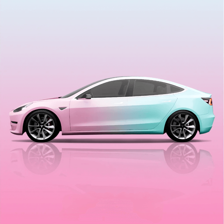 Pink Green Gradient Vinyl Wrap