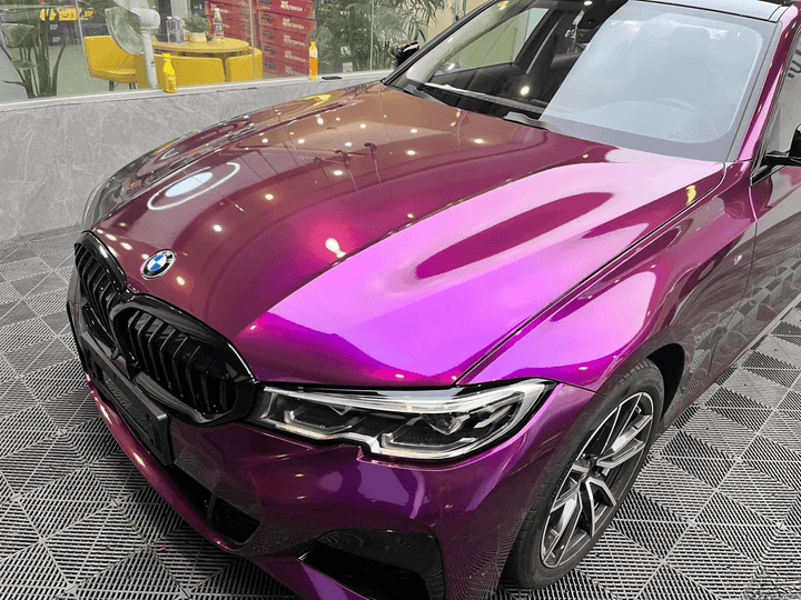 pinkish purple metallic wrap