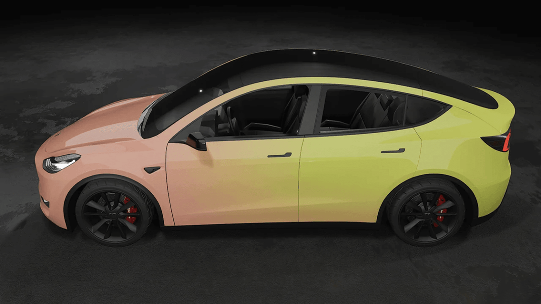 Pink Yellow Gradient Vinyl Wrap