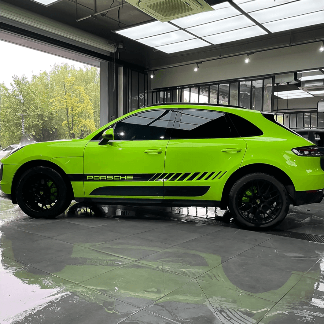 porsche Gloss Crystal Green Vinyl Wrap