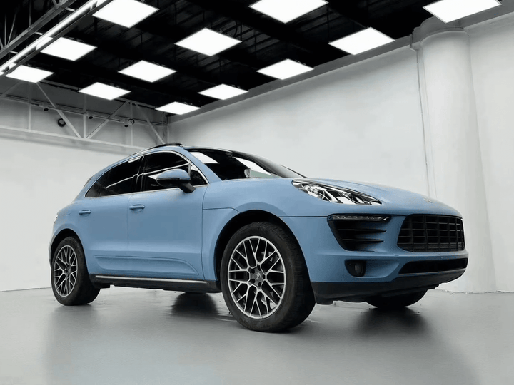 porsche Super Matte China Blue Gray Vinyl Car Wrap