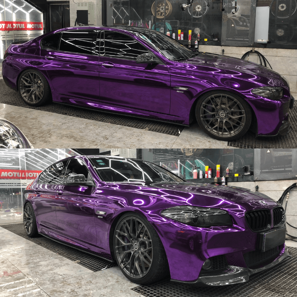 purple chrome car wrap 