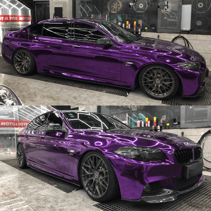 purple chrome car wrap 