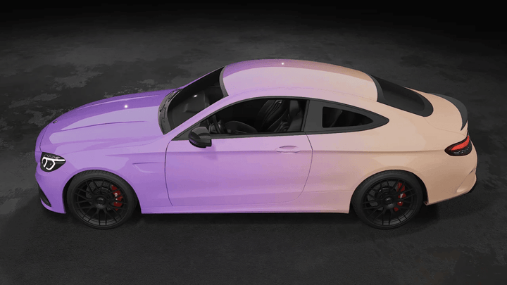 Purple Yellow Gradient Vinyl Wrap