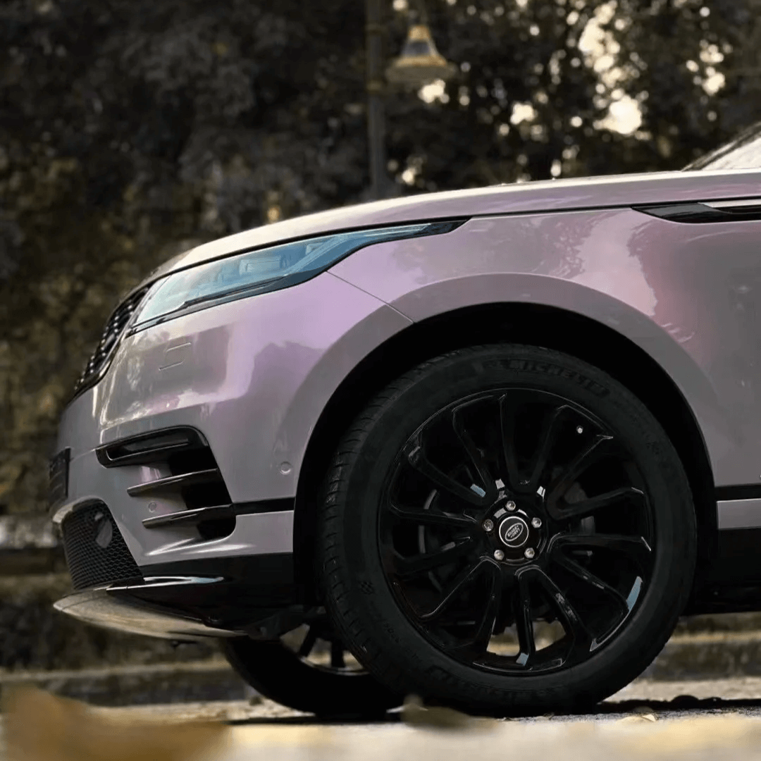 range rover Gloss Candy Gray Pink Color Shift Vinyl Wrapping