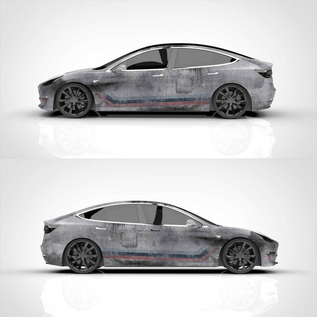rust steel vehicle  wrap