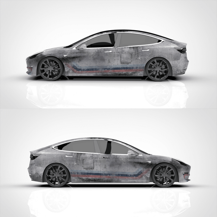 rust steel vehicle  wrap