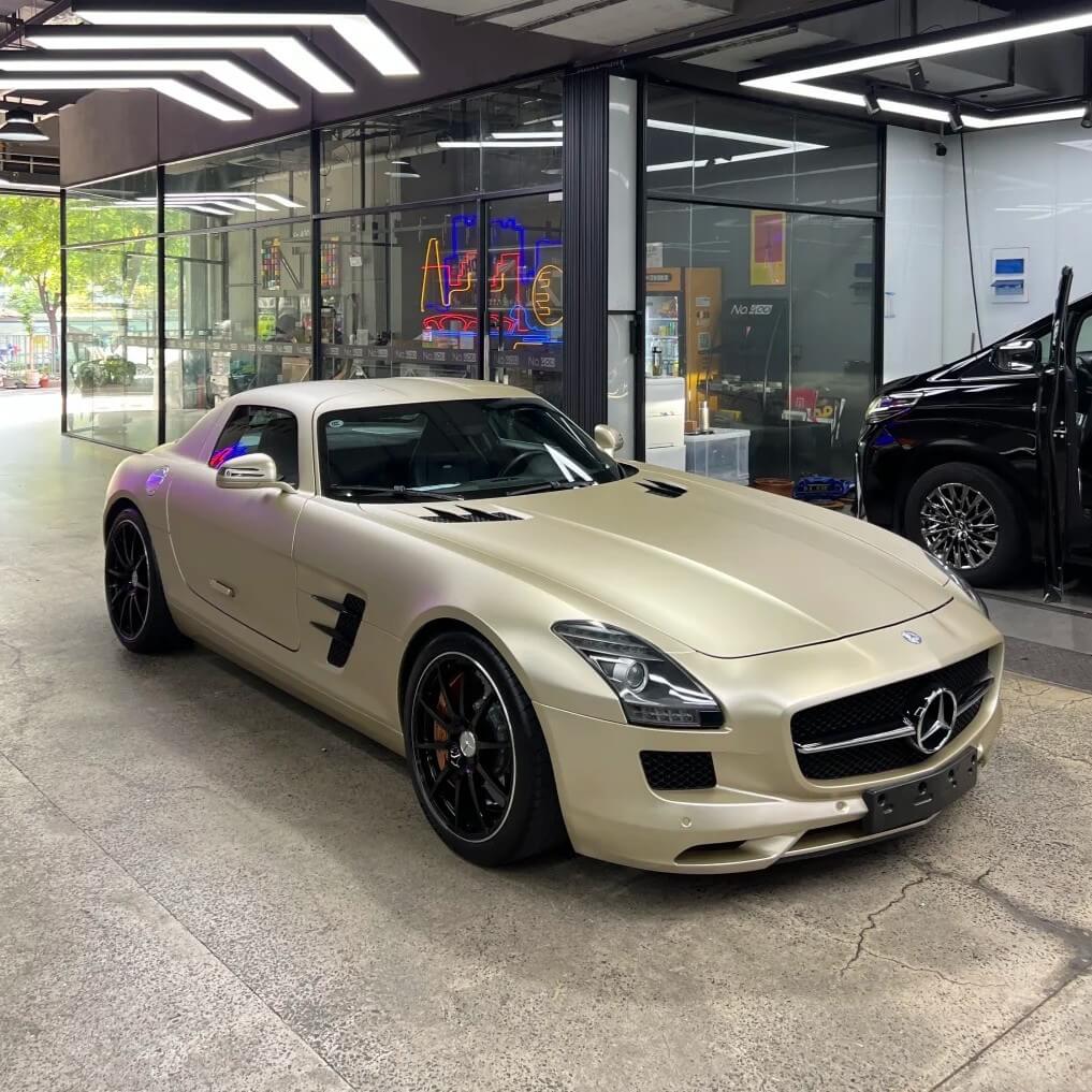 satin champagne vinyl wrap