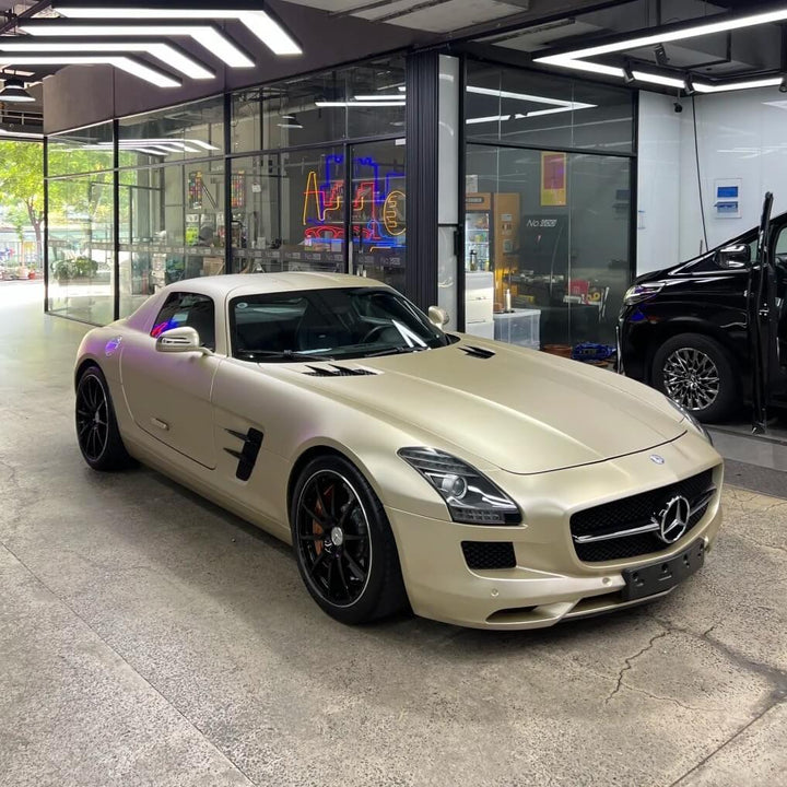 satin champagne vinyl wrap
