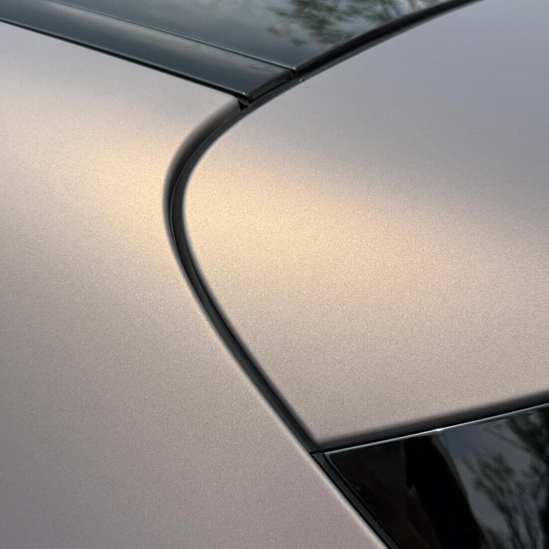 satin metallic brownish gray vinyl wrap