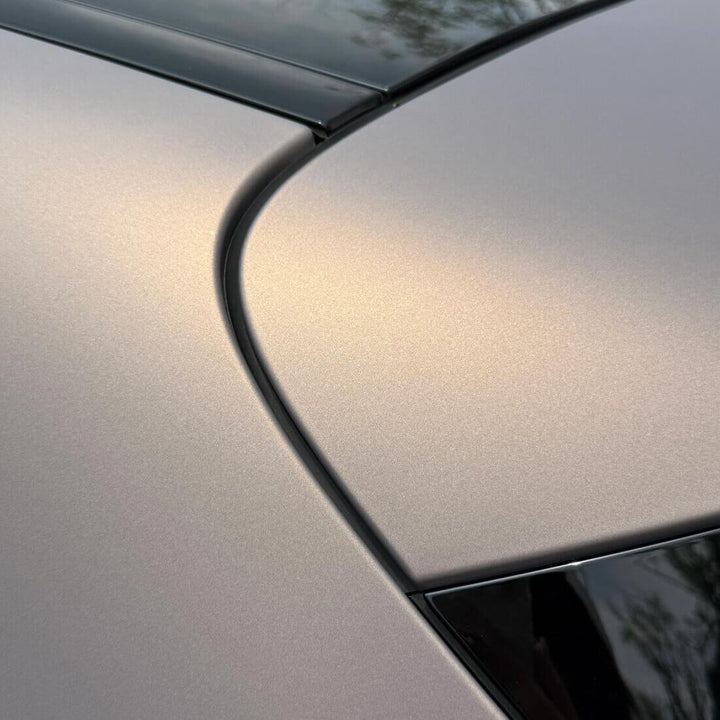 satin metallic brownish gray vinyl wrap