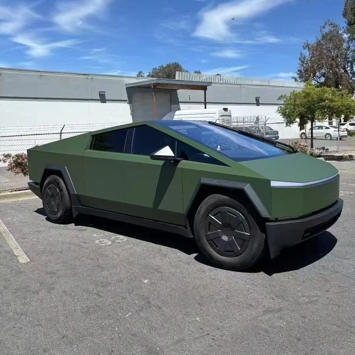 satin military green vinyl wrap