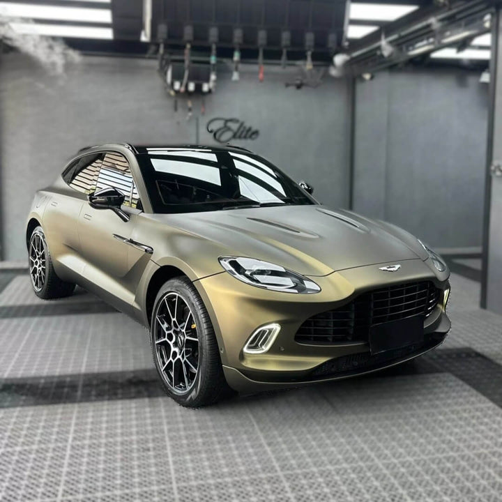 satin olive brown vinyl wrap