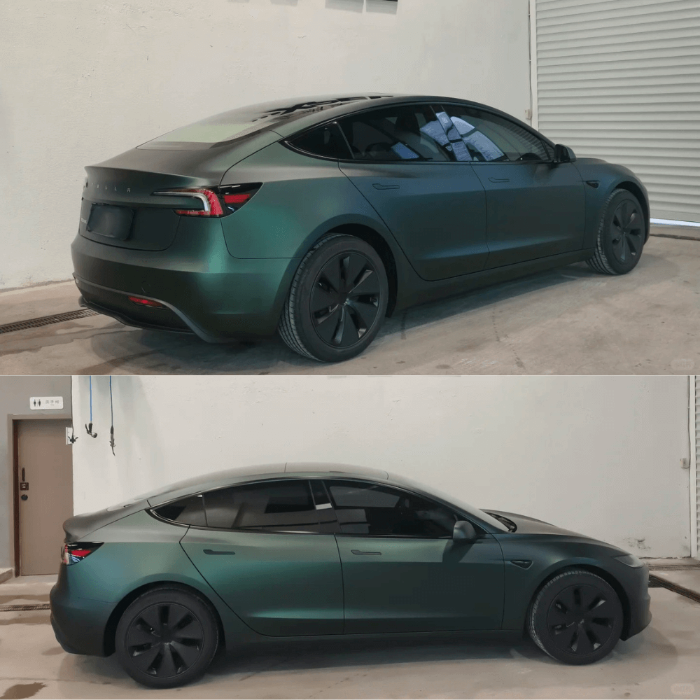 satin olive green paint protection film