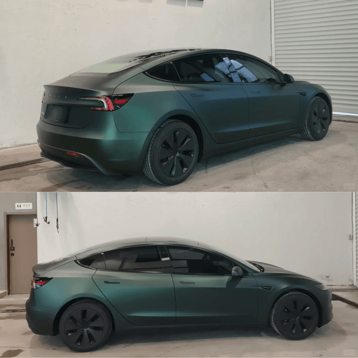 satin olive green paint protection film