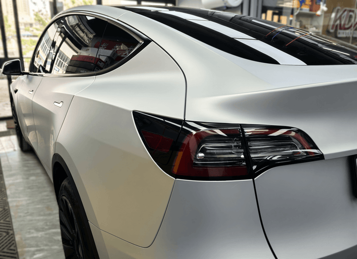 satin silver paint protection film