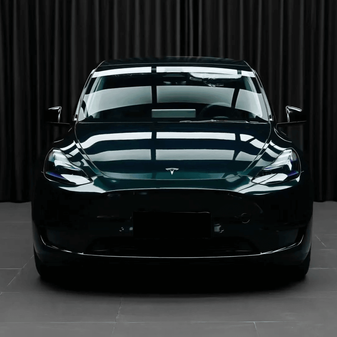 tesla Gloss Metallic Midnight Green Vinyl Wrap