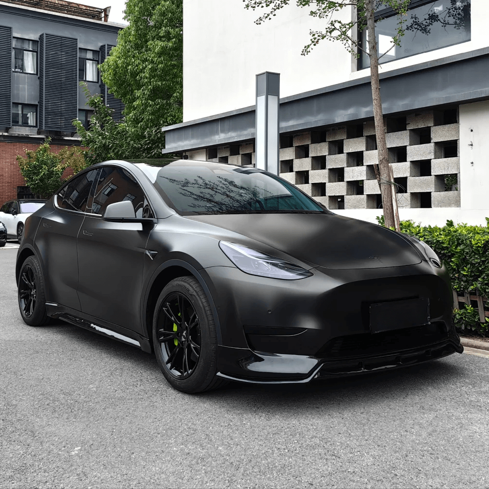 tesla Matte Metallic Black Vinyl Wrap