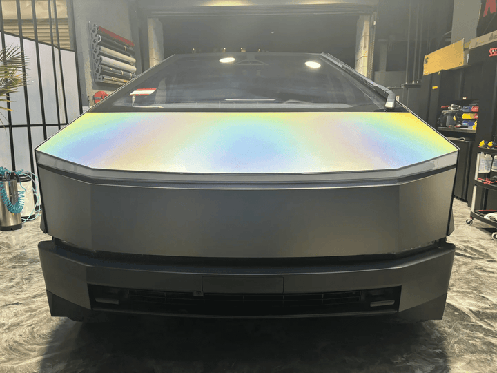 Iridescent Gray Laser Matte Vinyl Wrap