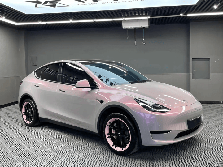 Gray Pink Color Shift Vinyl Wrap 