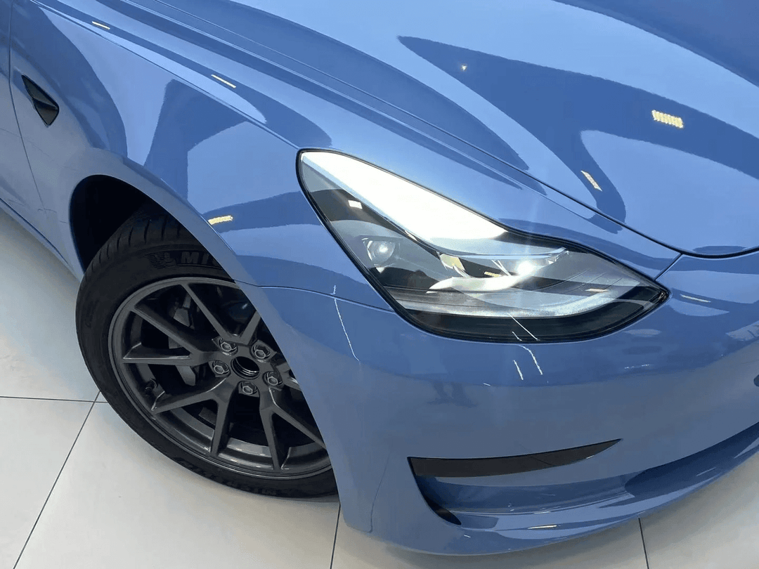 tesla model 3 Gloss Crystal Grayish Blue Car Wrapping