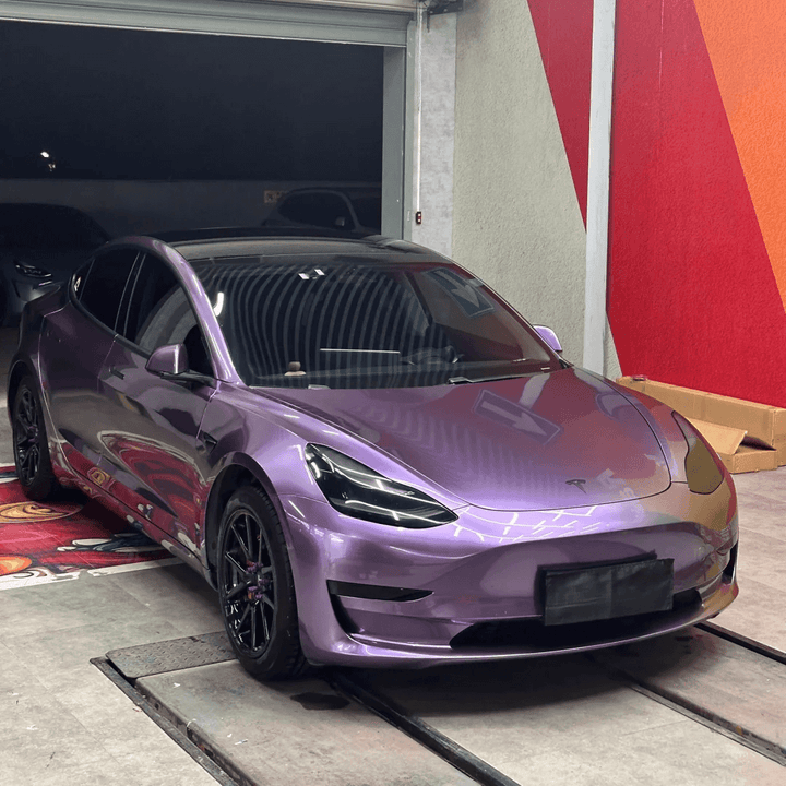 Tesla model 3 Liquid Metallic Purple Vinyl Wrap