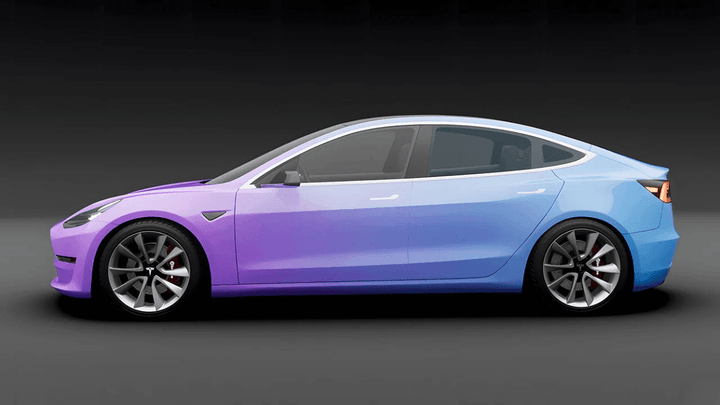 Violet Blue Gradient Vinyl Wrap