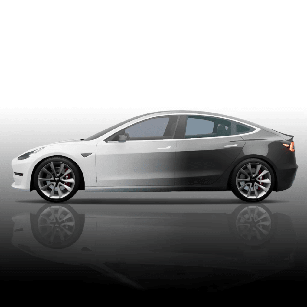 White Black Gradient Vinyl Wrap Custom Car Wrap Film – YesWrap
