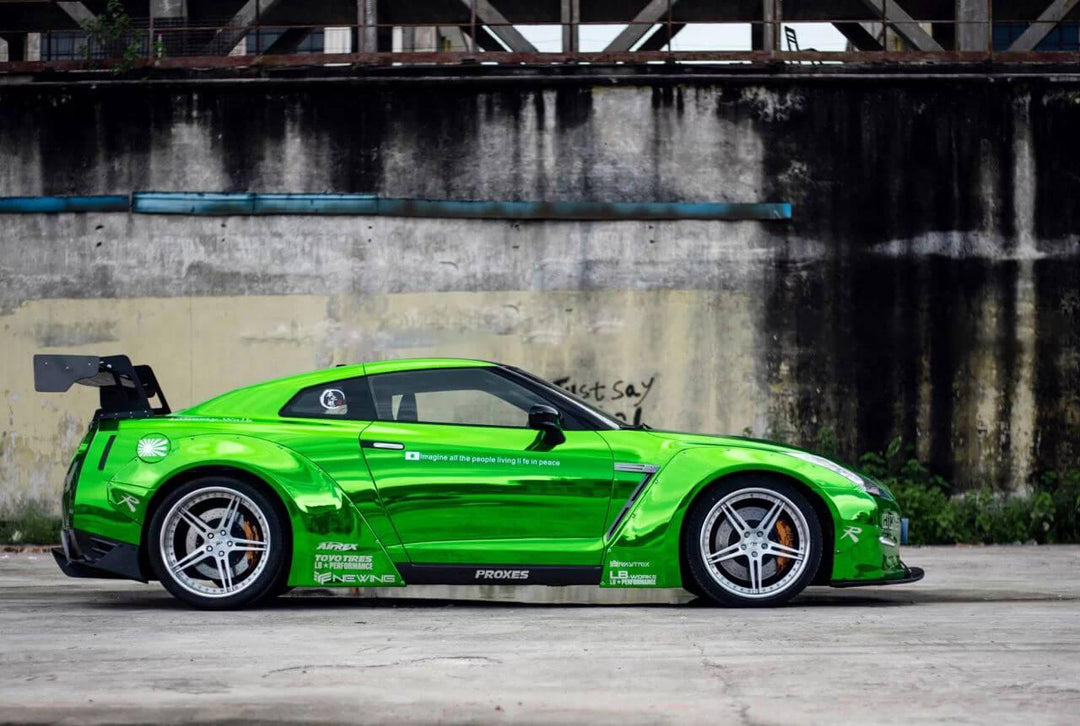 Chrome Green Car Wrap