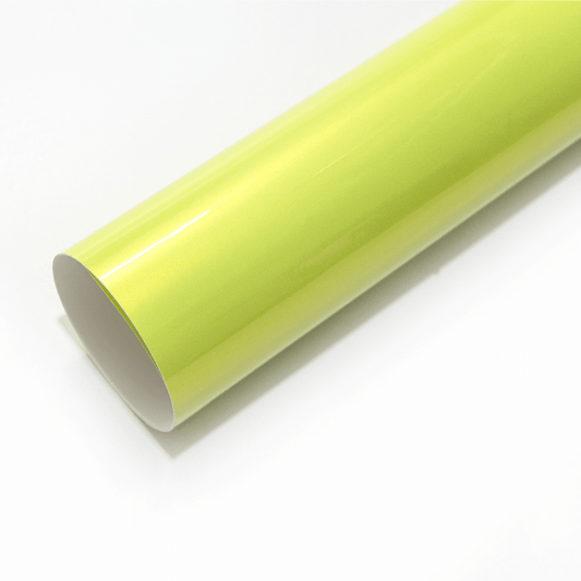Fluorescent Yellow Pearlescent Vinyl Wrap