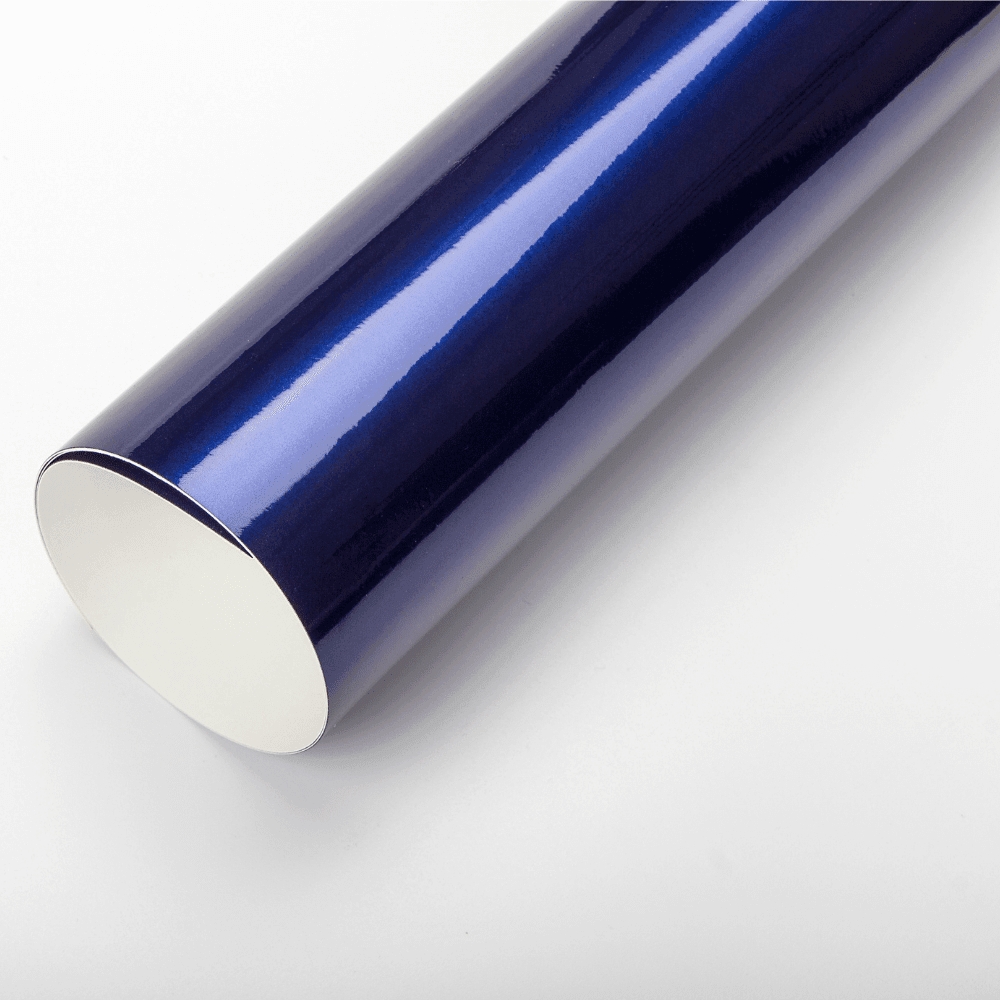Gloss Metallic Dark Blue Vinyl Wrap