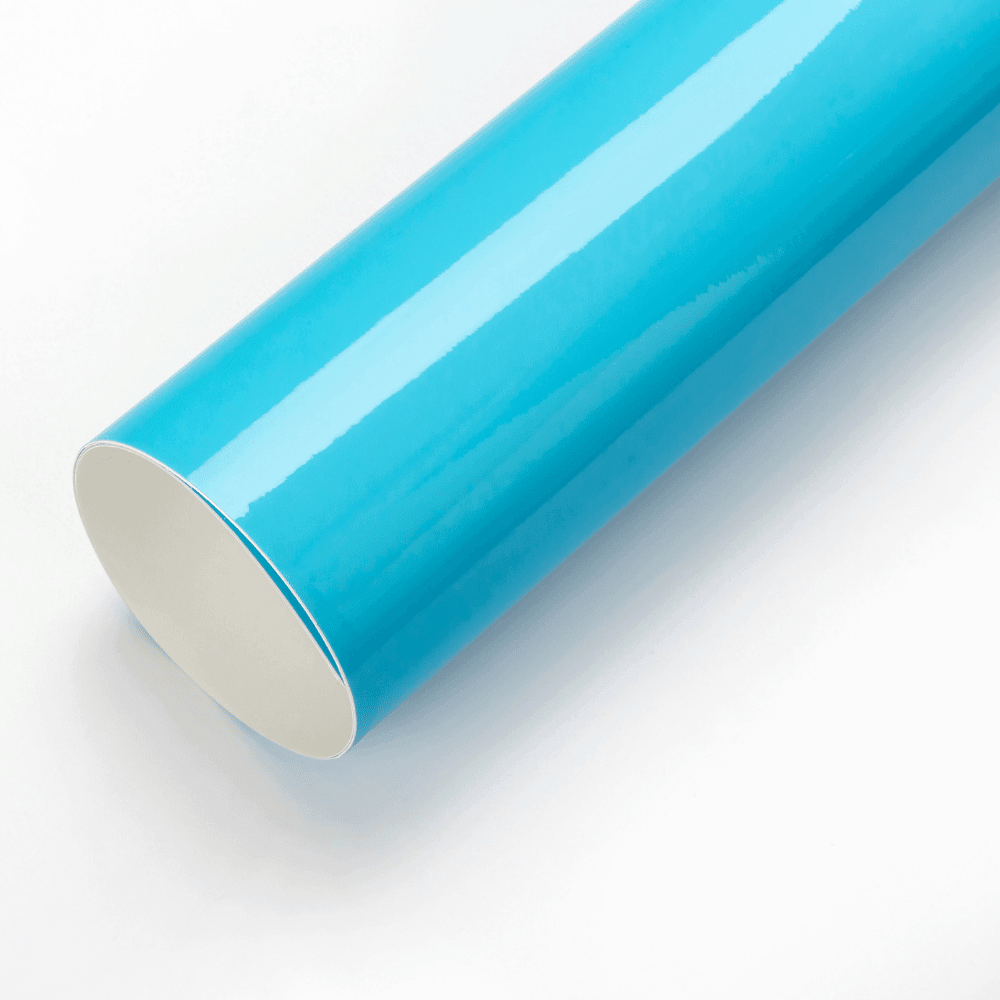 Glossy Sky Blue Vinyl Wrap