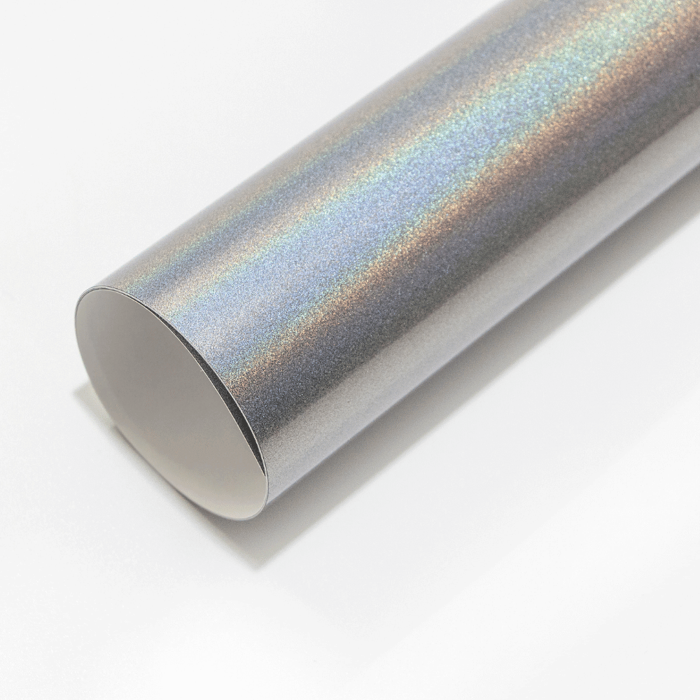 Iridescent Silver Vinyl Wrap