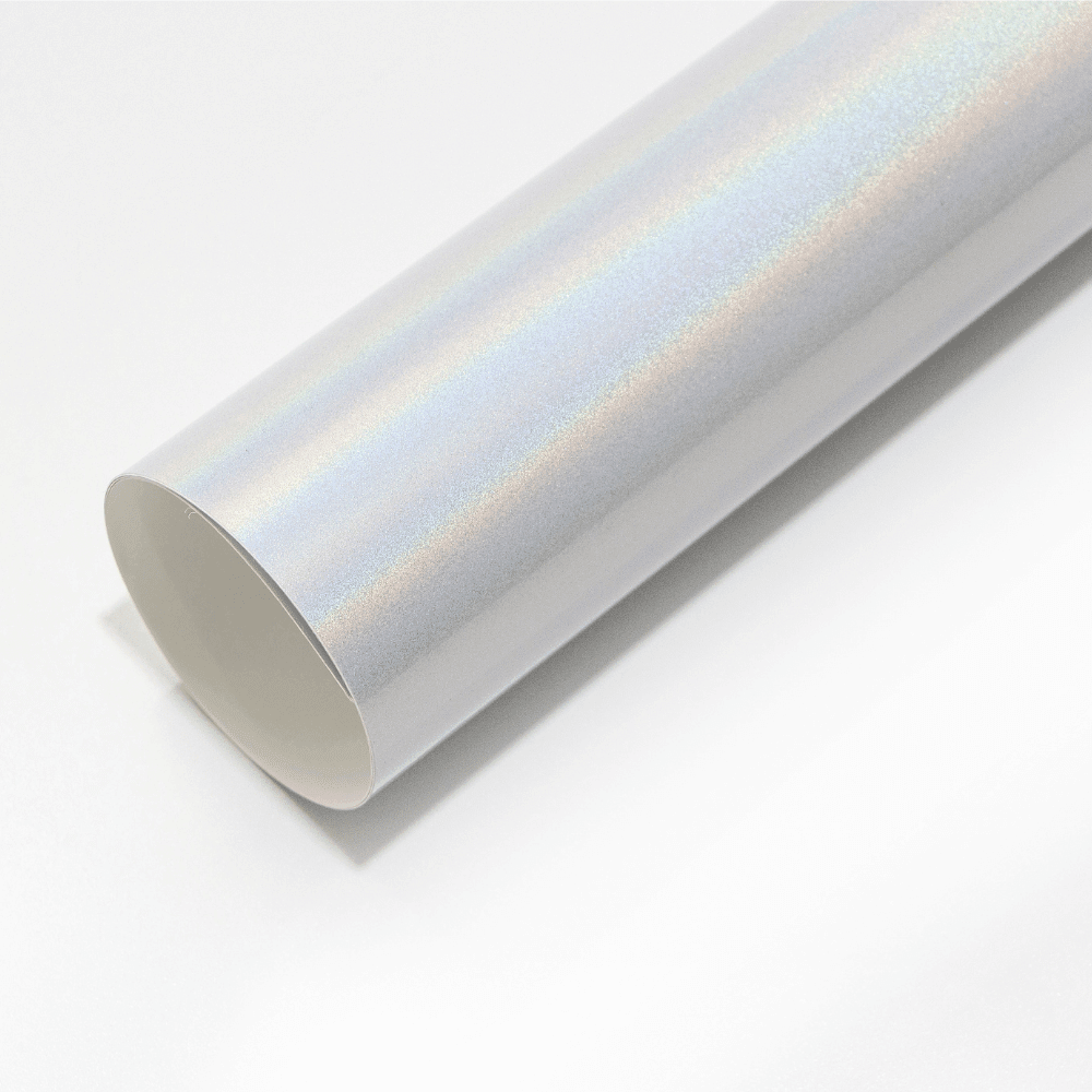 Iridescent White Car Wrap