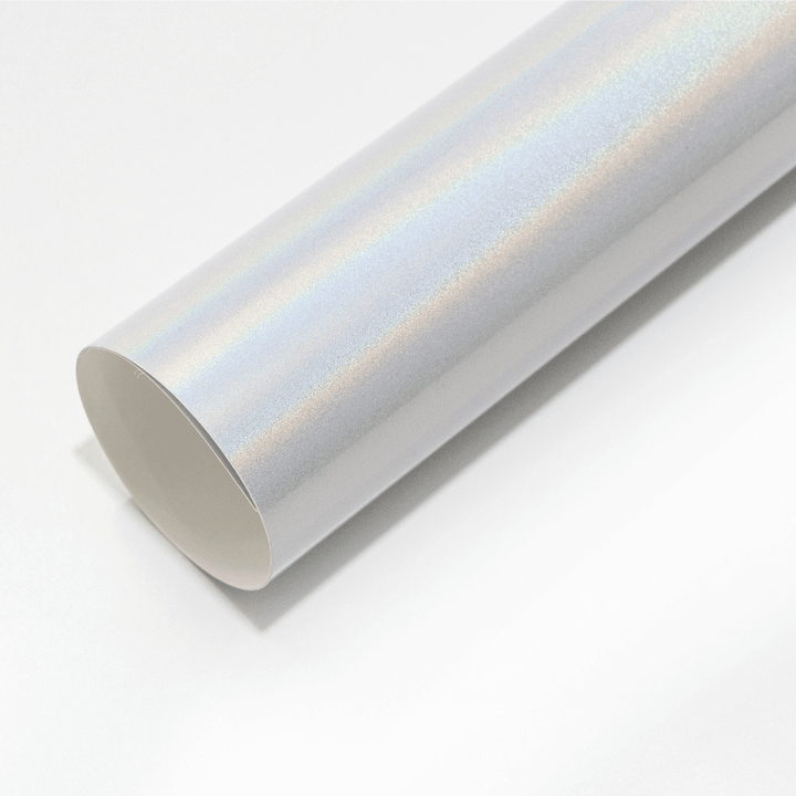 Iridescent White Car Wrap