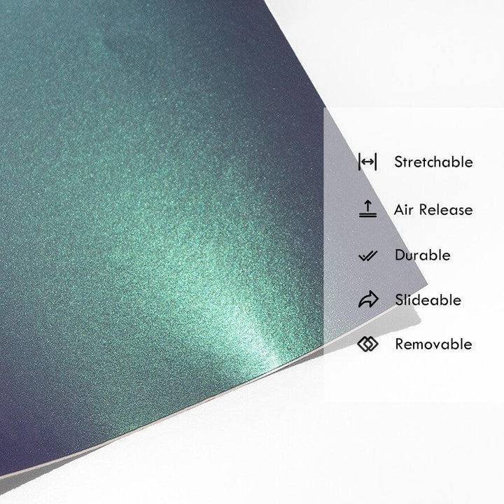 Bluish Green Pearlescent Metallic Vinyl Wrap