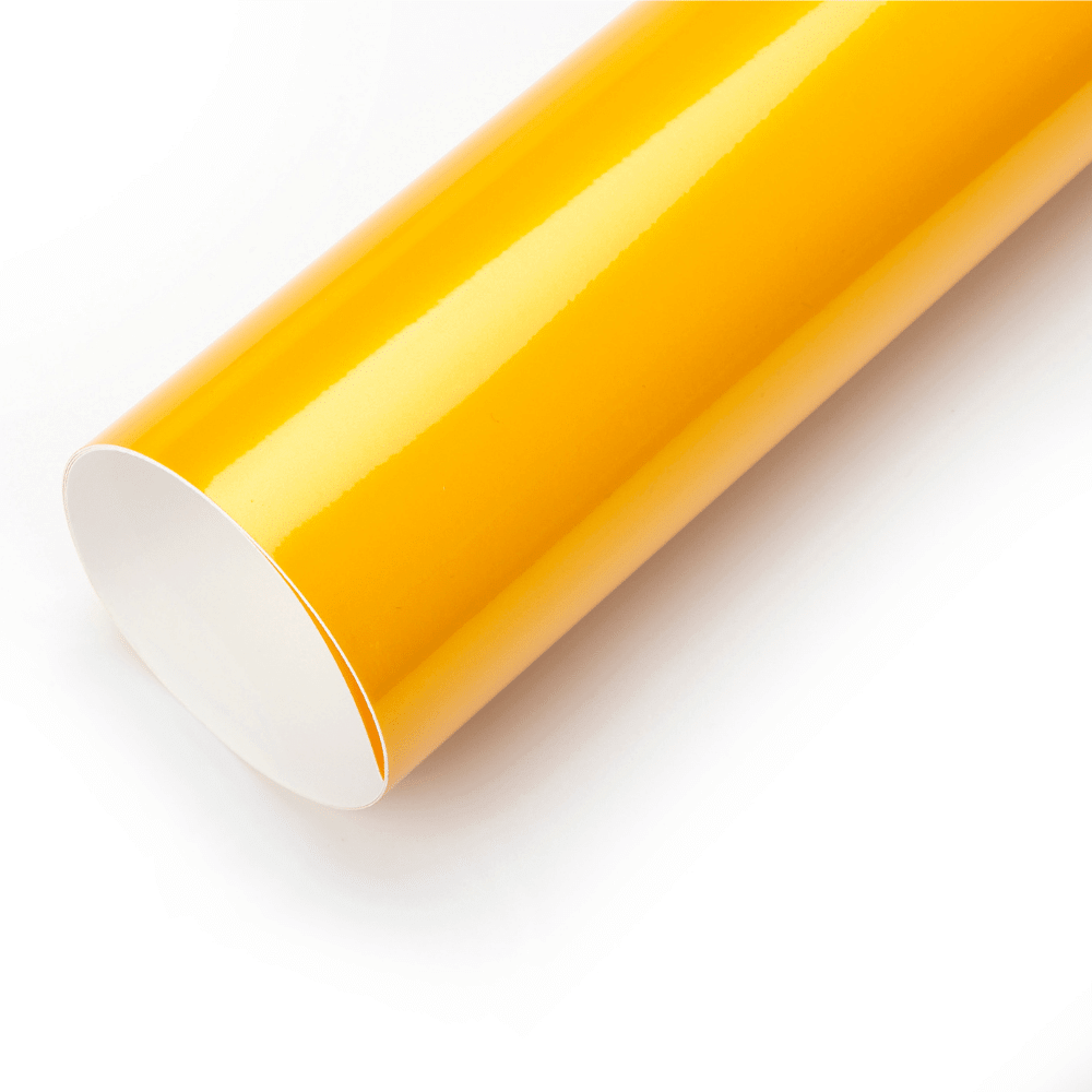    YellowGlossMetallicVinylWrap