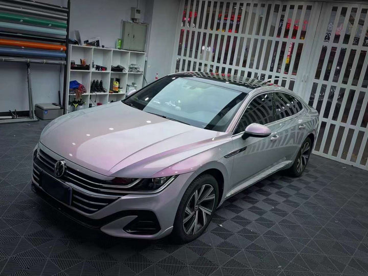 VW Gloss Candy Gray Pink Color Shift Vinyl Wrap