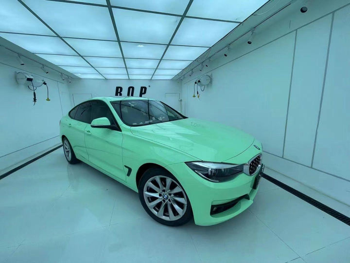 mint green car wrap